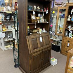 Heavy Oak Secretary Desk