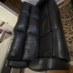 Recliner Leather Sofá 