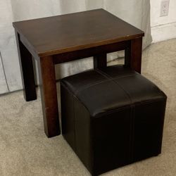 Small Side Table With Ottoman