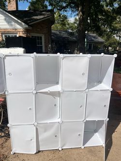 White Modular Cube Storage Organizer
