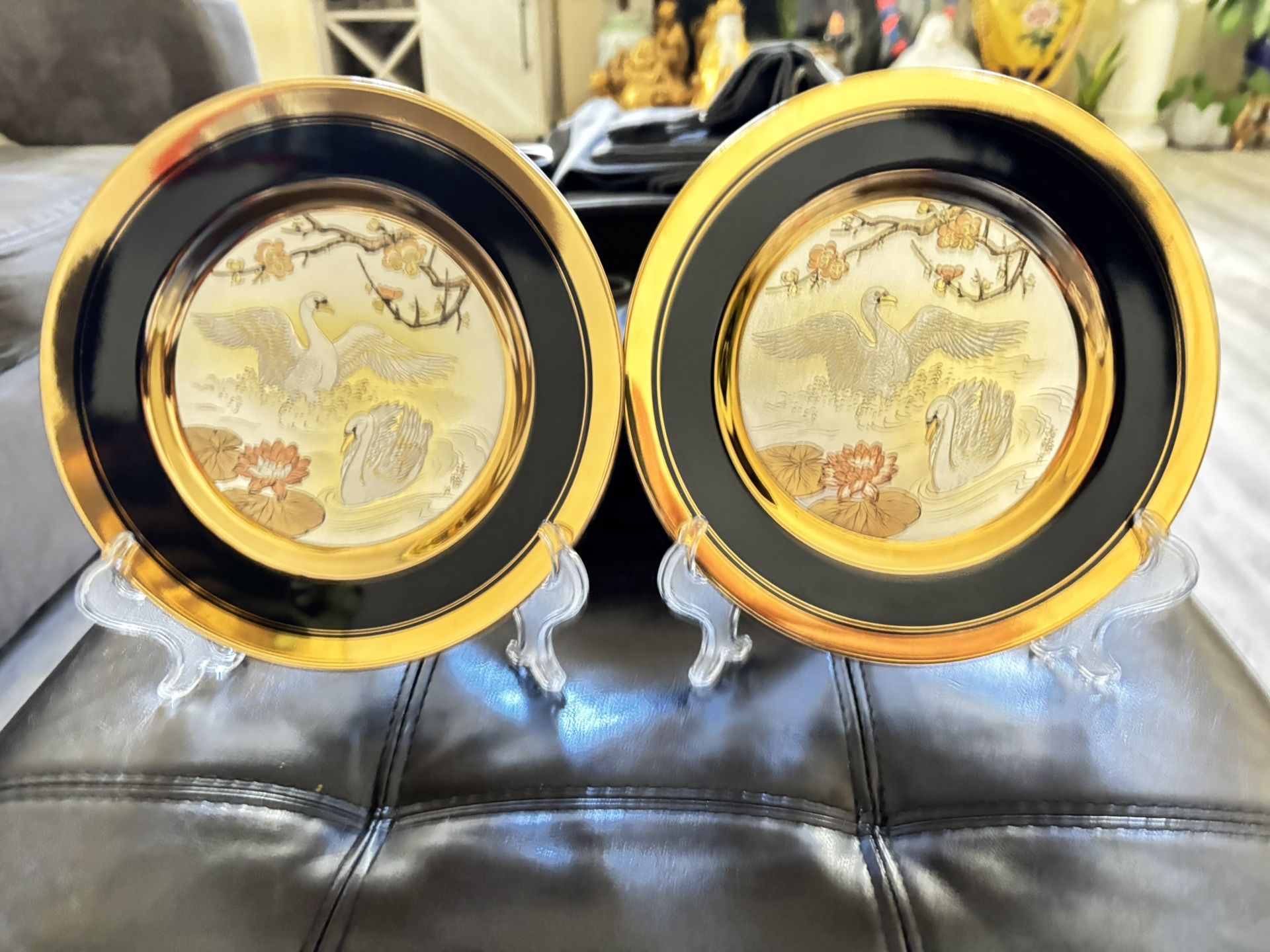 2 Commemorative Original Art of CHOKIN Display Plates