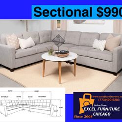 Delivery Free -Brand New Sofa, Couch, Sectional 