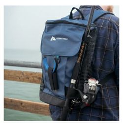 Saltwater Fishing Tackle Backpack, Washed Indigo