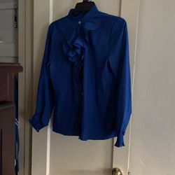 Royal Blue Blouse Size Small
