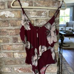 Floral bodysuit- size Large