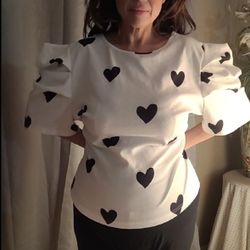Plus Size Valentine Heart Top 