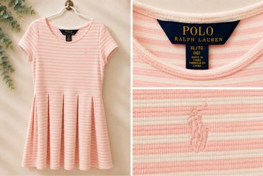 Polo Ralph Lauren Girls Striped Dress Size XL (16)
