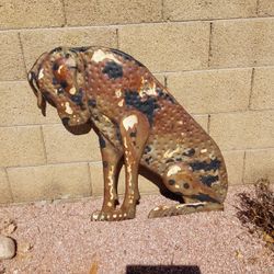 Large Metal Cut-Out Dog Art - $40