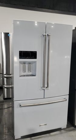 KitchenAid 3 Door White Refrigerator Fridge
