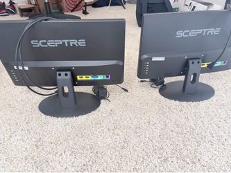 Pair of Sceptre 20” monitors. Brand New with hdmi cords