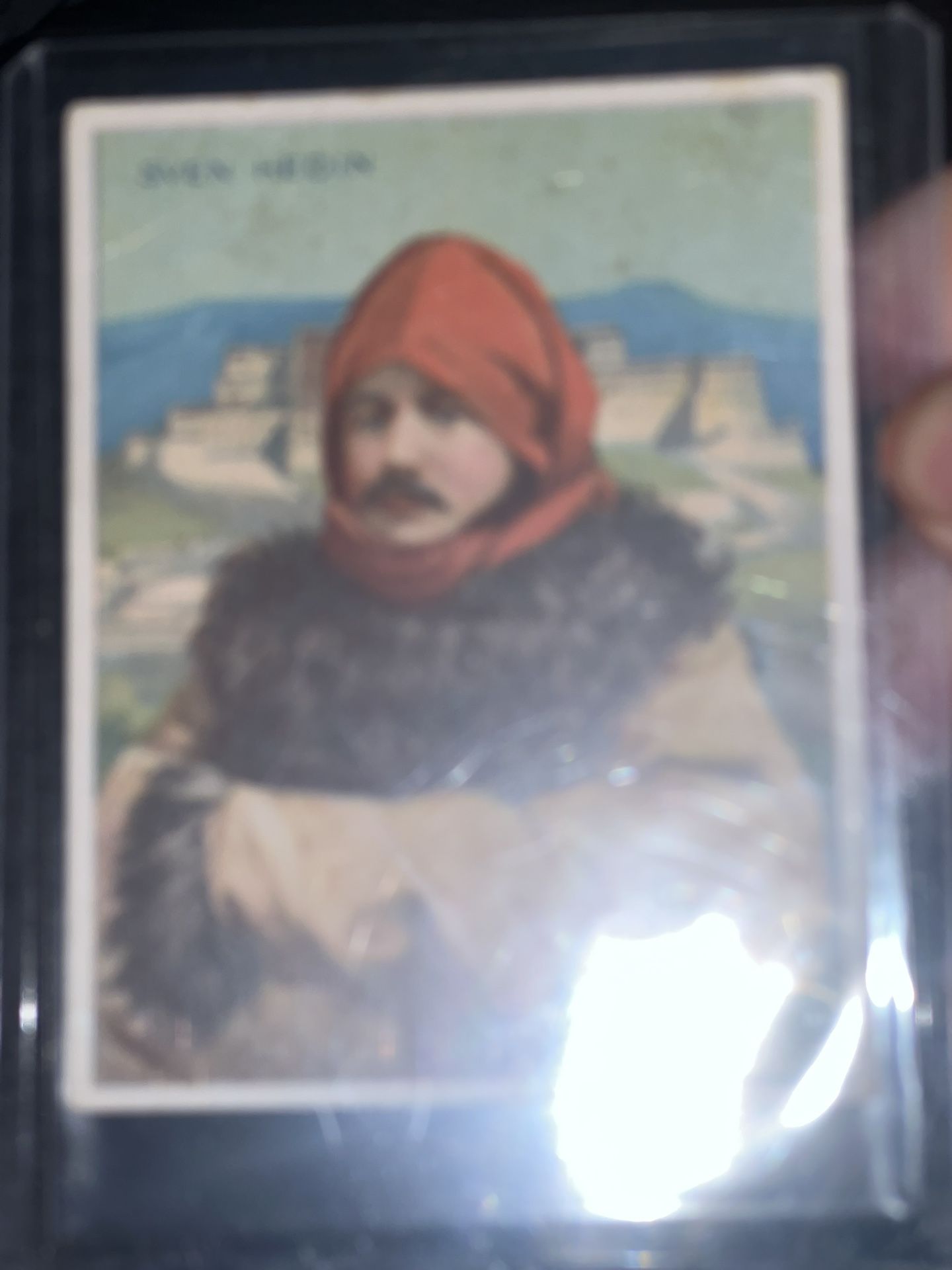 1910 T118 Hassan World's Greatest Explorers Sven Hedin Trading Card