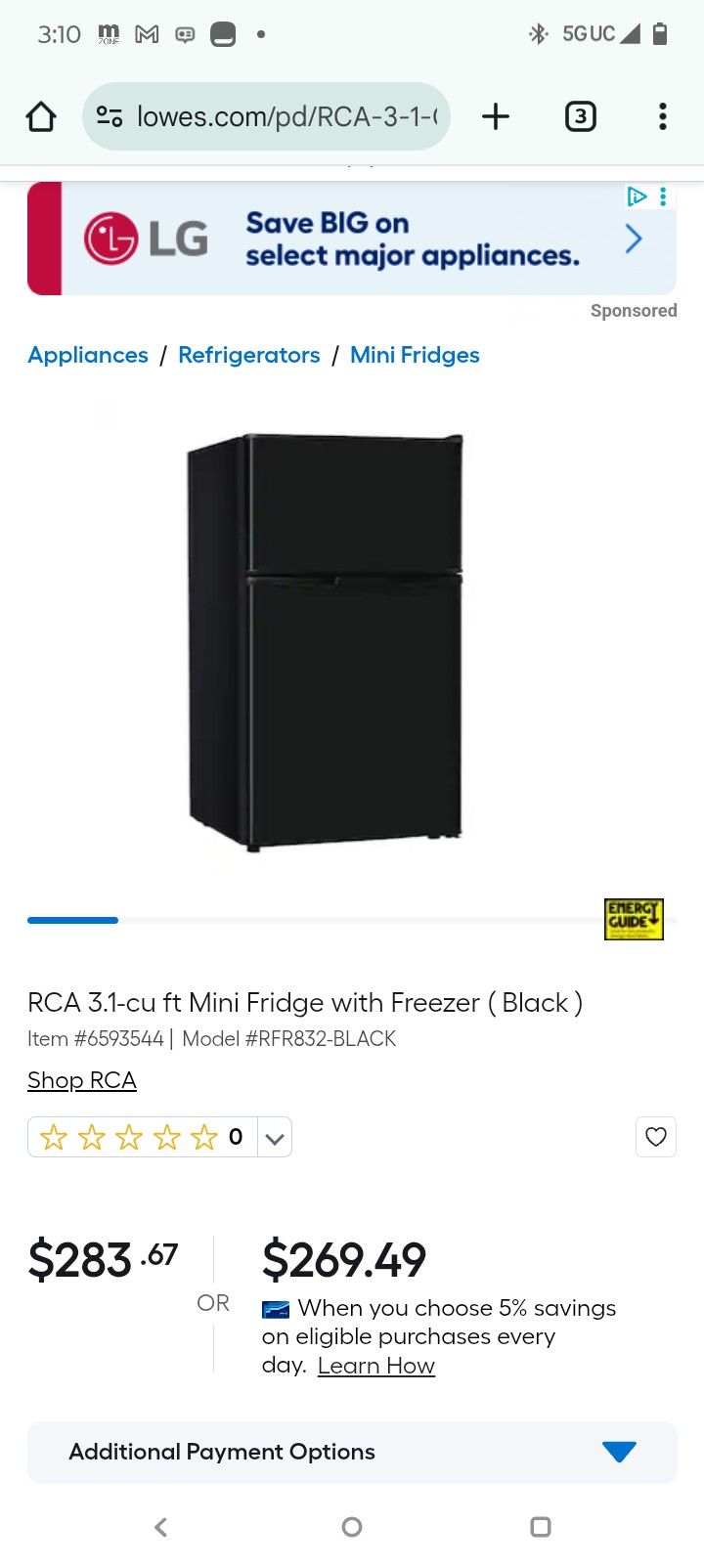 RCA Mini Fridge
