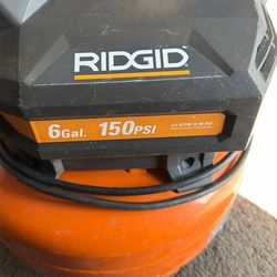 Ridgid Portable Electric Pancake Air Compressor 6 Gal. 150 PSI, $135
