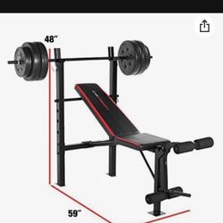 100lbs Bench Press With Leg Extensions New In Box Cap
