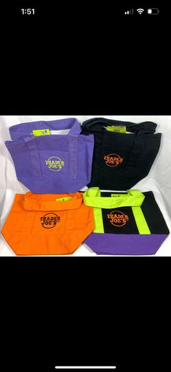 Trader Joe’s 2025 Halloween Mini Canvas Tote Bags - Set of 4