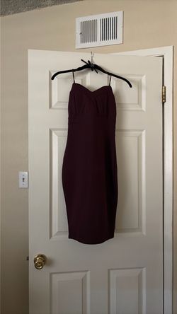 Burgundy Bodycon Midi Dress