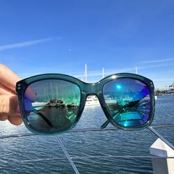 Blumarine blue mirrored sunglasses
