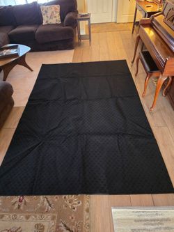 Town Square Large Black Area Rug 6ft x 9ft