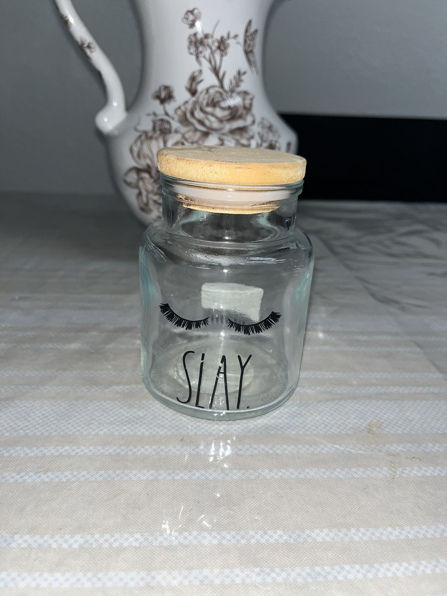 Rae Dunn Cotton Swabs Jar