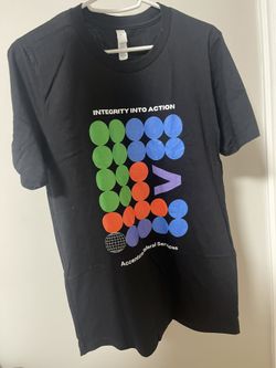 BRAND NEW Accenture Federal Services Employee Integrity Into Action Shirt Black Size M Unisex