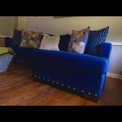 🫧🦋navy Blue Couch, Sectional Couch, couches, sillones, salas, sectional, Living Room🫧🦋