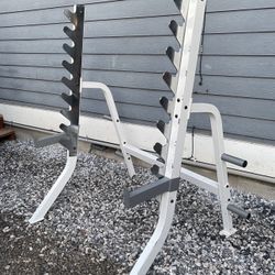Squat Rack With Safety Spotters 