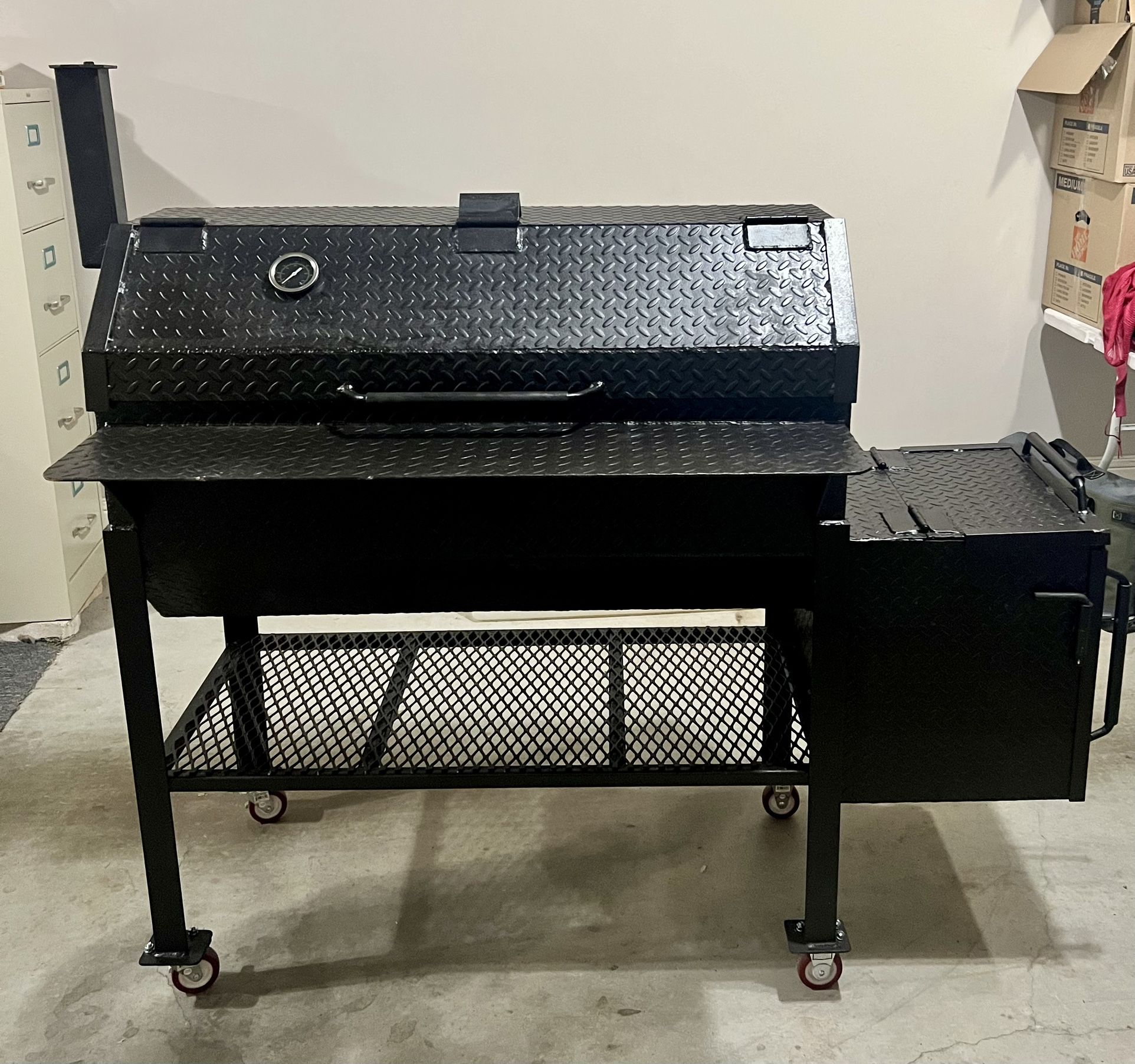 CUSTOM Heavy duty 1/4 inch Diamond Steel Smoker