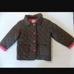 Old Navy girls brown quilted Fall jacket size 4T

