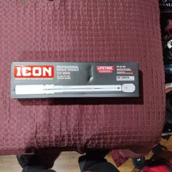 Brand New Icon Professional Torque Wrench 3/8" Drive 20-100 Ft. LBS Torque Range 