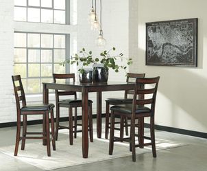 "D385-223 Pub Table + 4 Chairs
"
