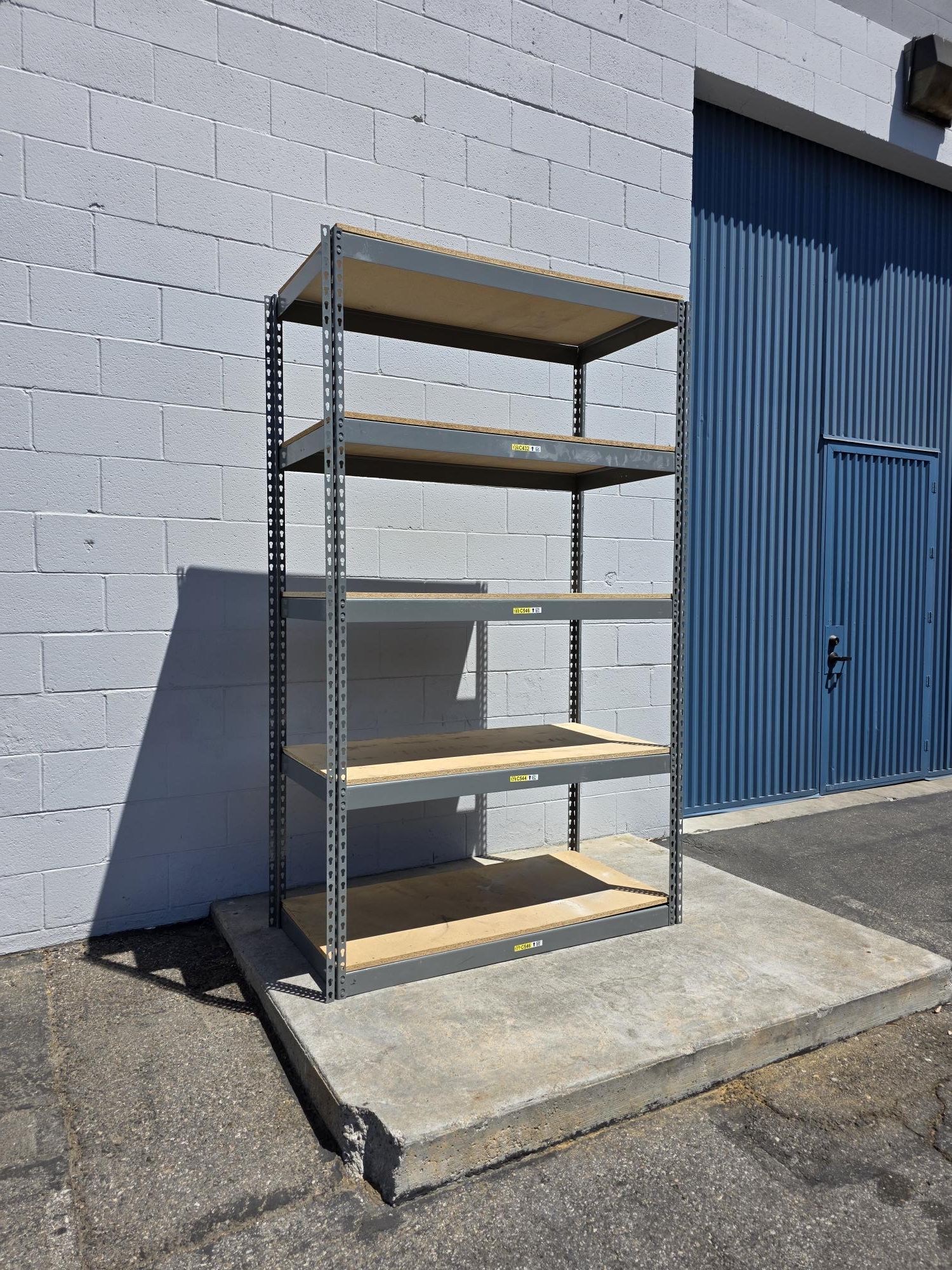 5 Tier Shelving 48 in W x 24 in D American Made Used Heavy Duty Steel Boltless Storage Rack Delivery Available