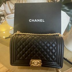 Chanel Black Boy Bag W/ Gold Hardware - Like New 