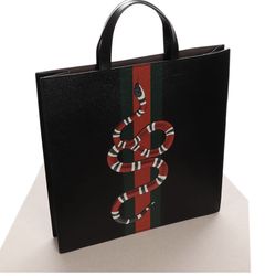 Gucci Black Leather Tote
