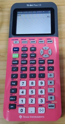 Excellent Condition! Texas Instruments TI-84 Plus CE Graphing Calculator with charging cable - High School and College
