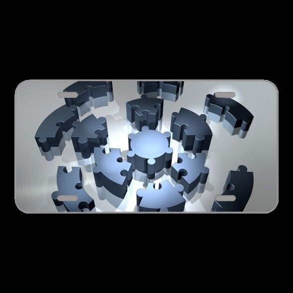 License Plate Novelty Car Front Puzzle Kreispuzzel Platform