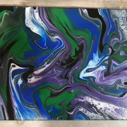 abstract acrylic art 16 X 20