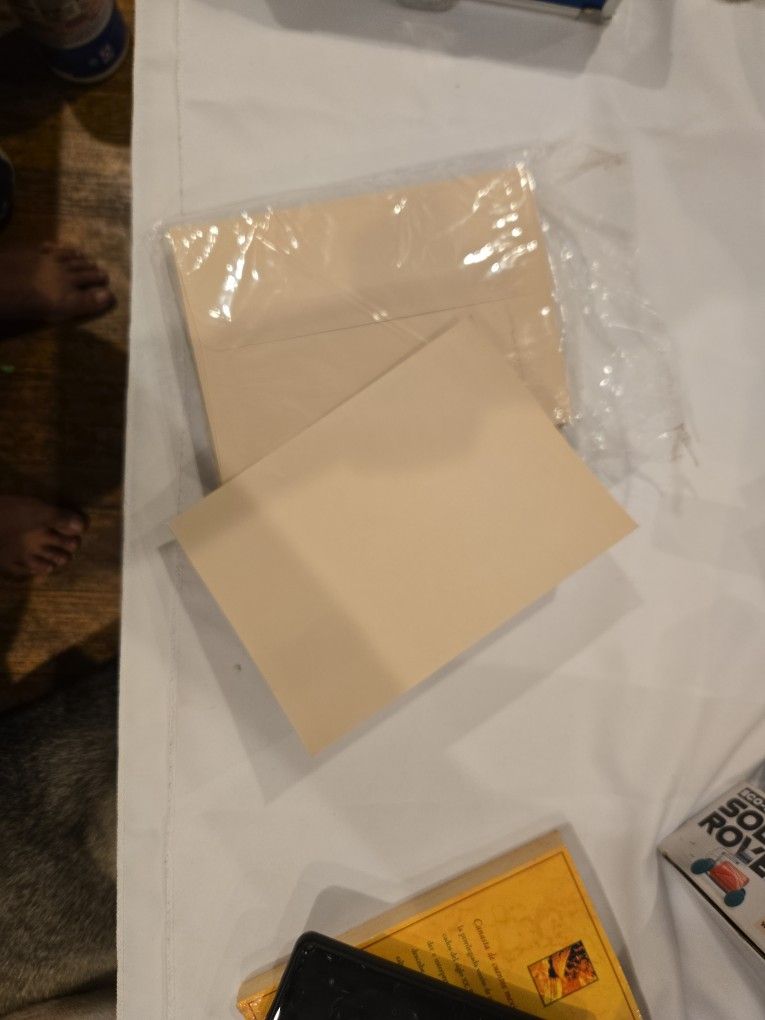  A7 Envelopes Blush Pink Bronze Foil Linning