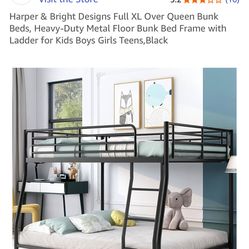 Harper & Bright Designs Full XL Over Queen Bunk Beds,