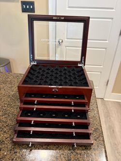 JFK Golden Anniversary Collection Half-Dollar Chest - Empty Wooden Display Case