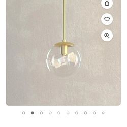 Lighting Avec Merrit Collection Modern Brushed Gold Pendant Light 