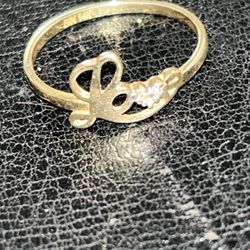 Anillo "Love" en Oro de 14K, 14K Gold Love Ring