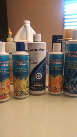 Salt water tank products for maintenance