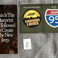 2 Vintage 1992 Grand Cherokee 1995 Dealer Advertisement ( Poster And Decals)