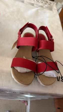 St. John's Bay Womens Colt Wedge Sandals Size 10