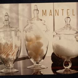 Set Of 3 Glass Vases With Tops