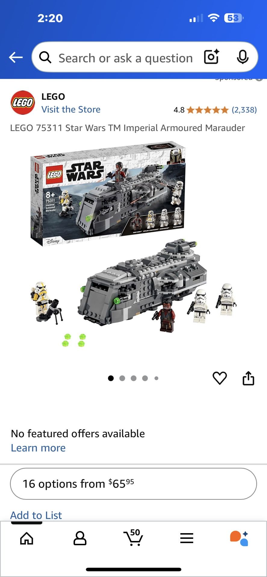 LEGO 75311 Star Wars TM Imperial Armoured Marauder