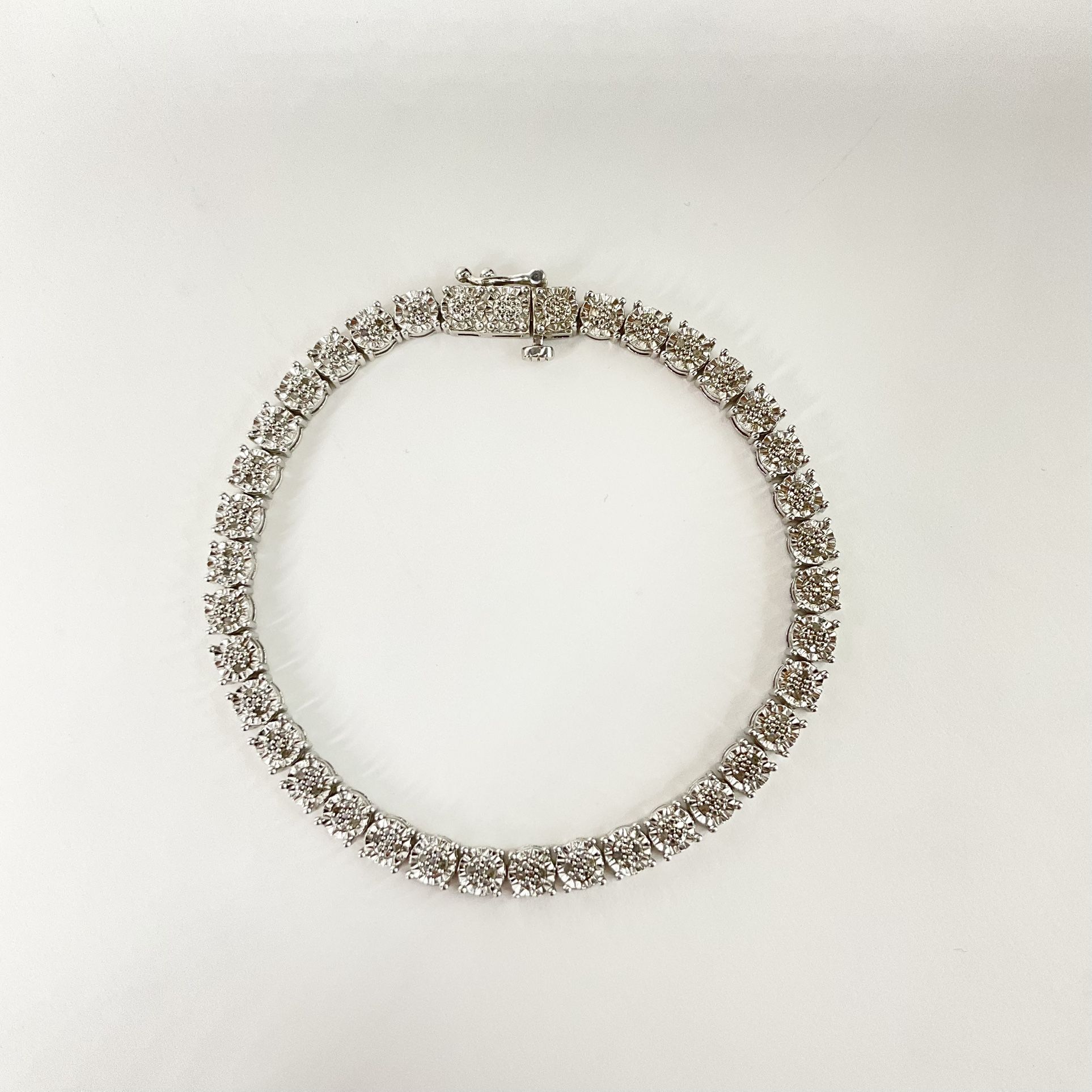 Sterling Silver 925 Tennis Bracelet With Diamonds 