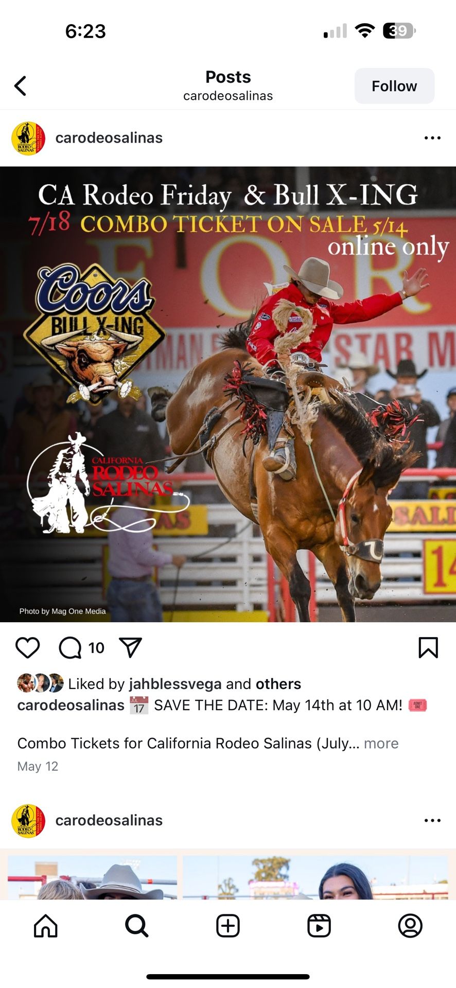 Rodeo Combo Ticket For July 18 FRIDAY