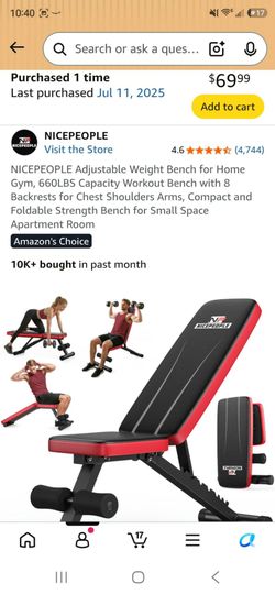 Adjustable weight bench