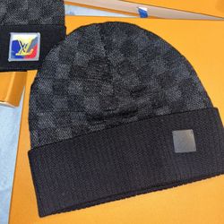 LOUIS VUITTON Néo Petit Damier Beanie Anthracite